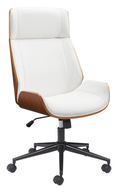 Flex White High Back Office Chair - Ornate Home