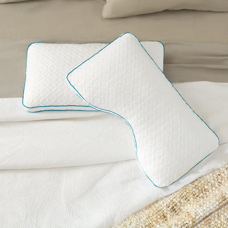 FlexFill™ + HyperChill™ White Queen Pillow - Ornate Home