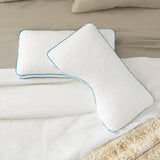 FlexFill™ + HyperChill™ White Queen Shoulder Cutout Pillow - Ornate Home