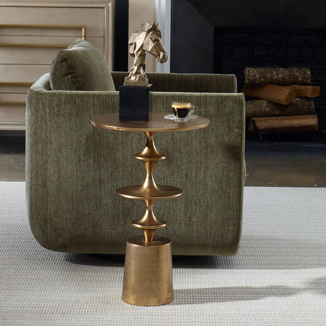 Flight Brass Accent Table - Ornate Home