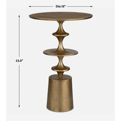 Flight Brass Accent Table - Ornate Home
