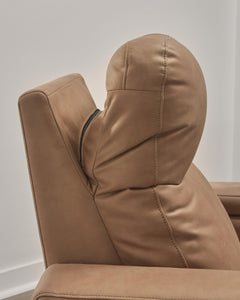 Flinlock Caramel Power Glider Recliner with Audio System - Ornate Home
