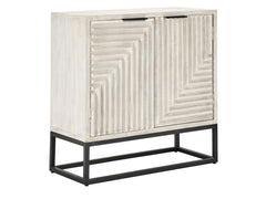 Flint Coastal White 2 Door Cabinet - Ornate Home