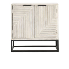 Flint Coastal White 2 Door Cabinet - Ornate Home