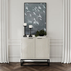 Flint Coastal White 2 Door Cabinet - Ornate Home