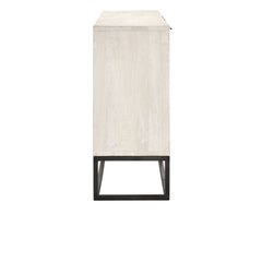 Flint Coastal White 4 Door Cabinet - Ornate Home