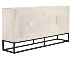 Flint Coastal White 4 Door Cabinet - Ornate Home