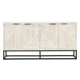 Flint Coastal White Cabinet - Ornate Home