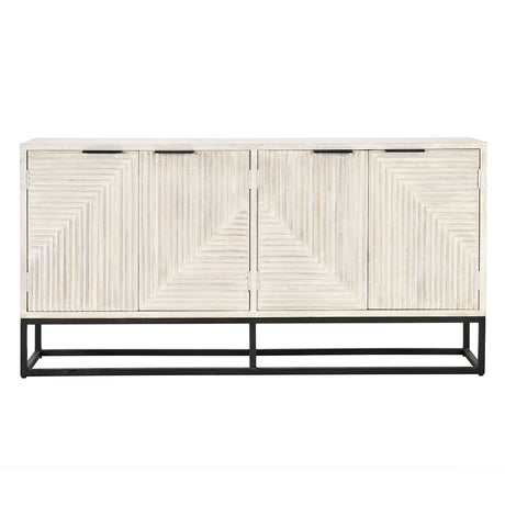 Flint Coastal White Cabinet - Ornate Home