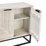 Flint Coastal White Cabinet - Ornate Home