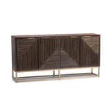 Flint Dark Brown 4-Door Cabinet