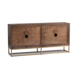 Flint Dark Brown 4-Door Cabinet