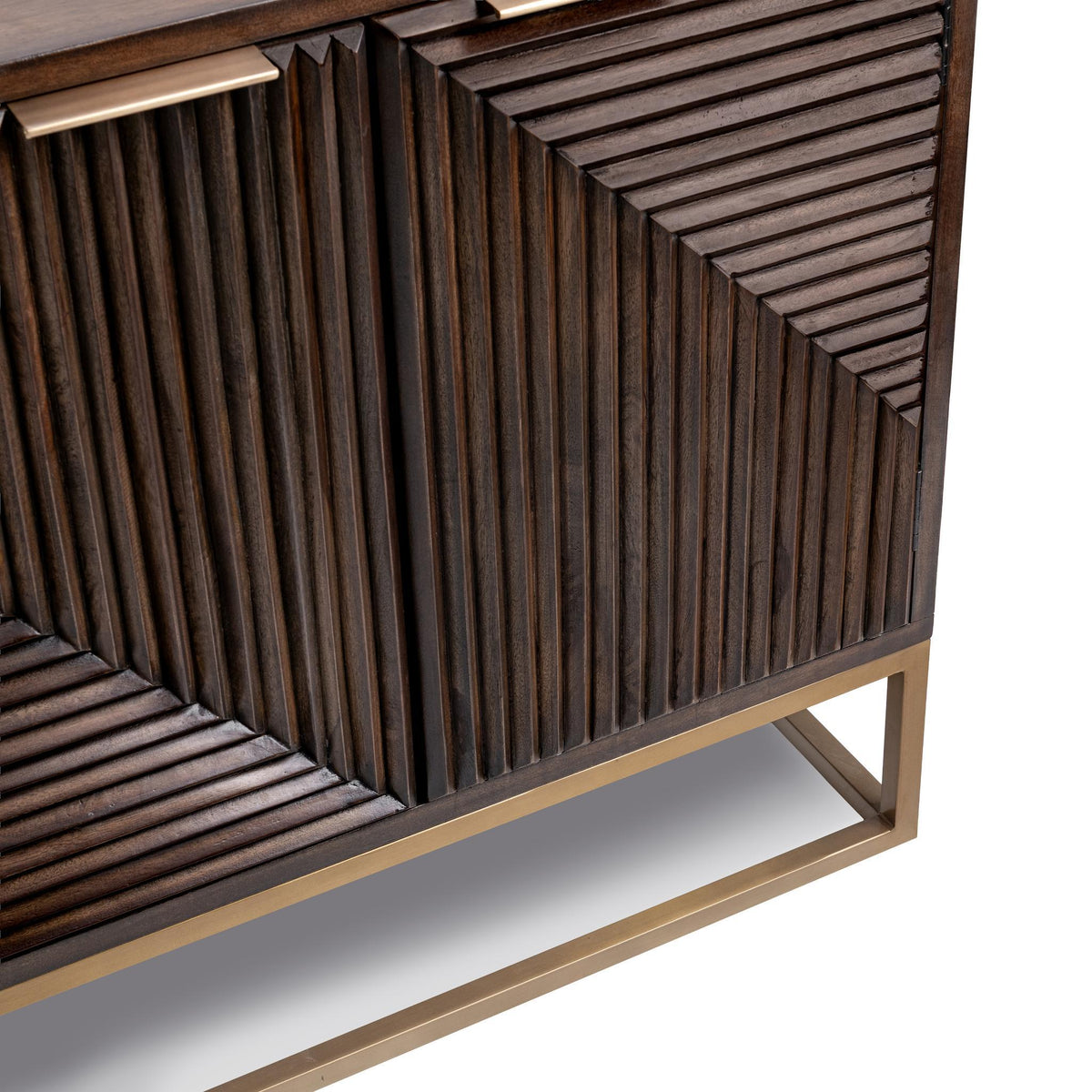 Flint Dark Brown 4-Door Cabinet