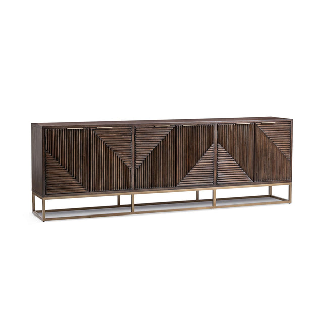 Flint Dark Brown 6-Door Cabinet