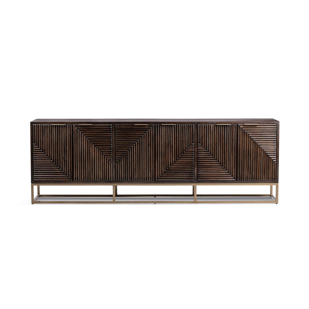 Flint Dark Brown 6-Door Cabinet