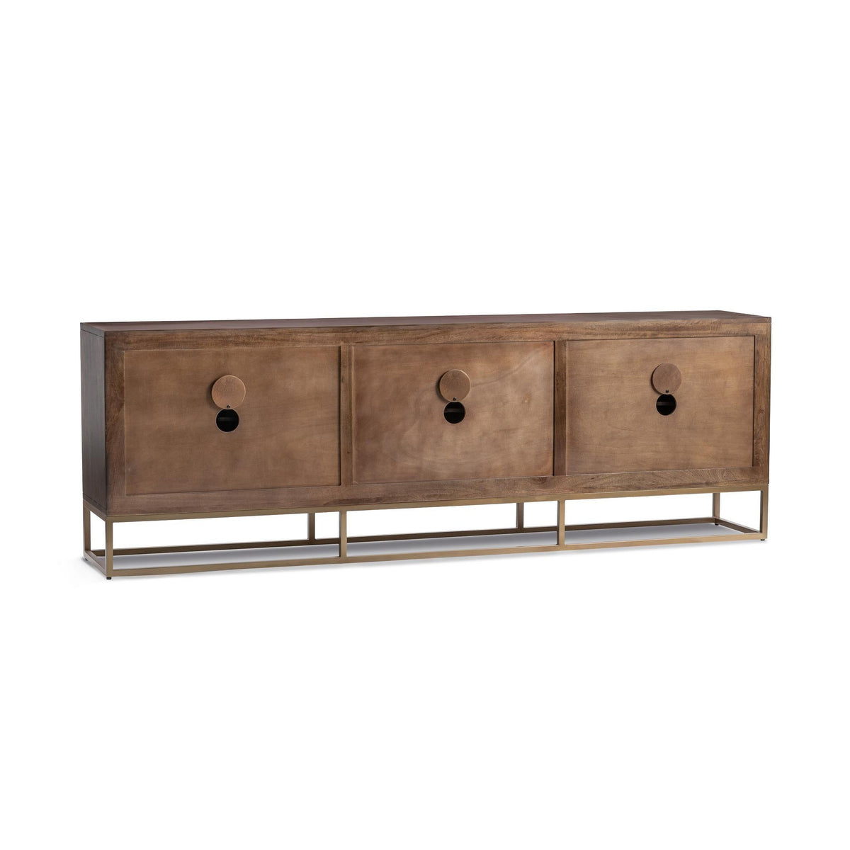 Flint Dark Brown 6-Door Cabinet