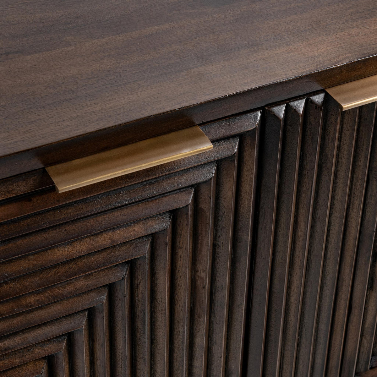 Flint Dark Brown 6-Door Cabinet