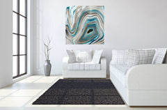 Floating II Tempered Glass w / Foil Wall Art - Ornate Home