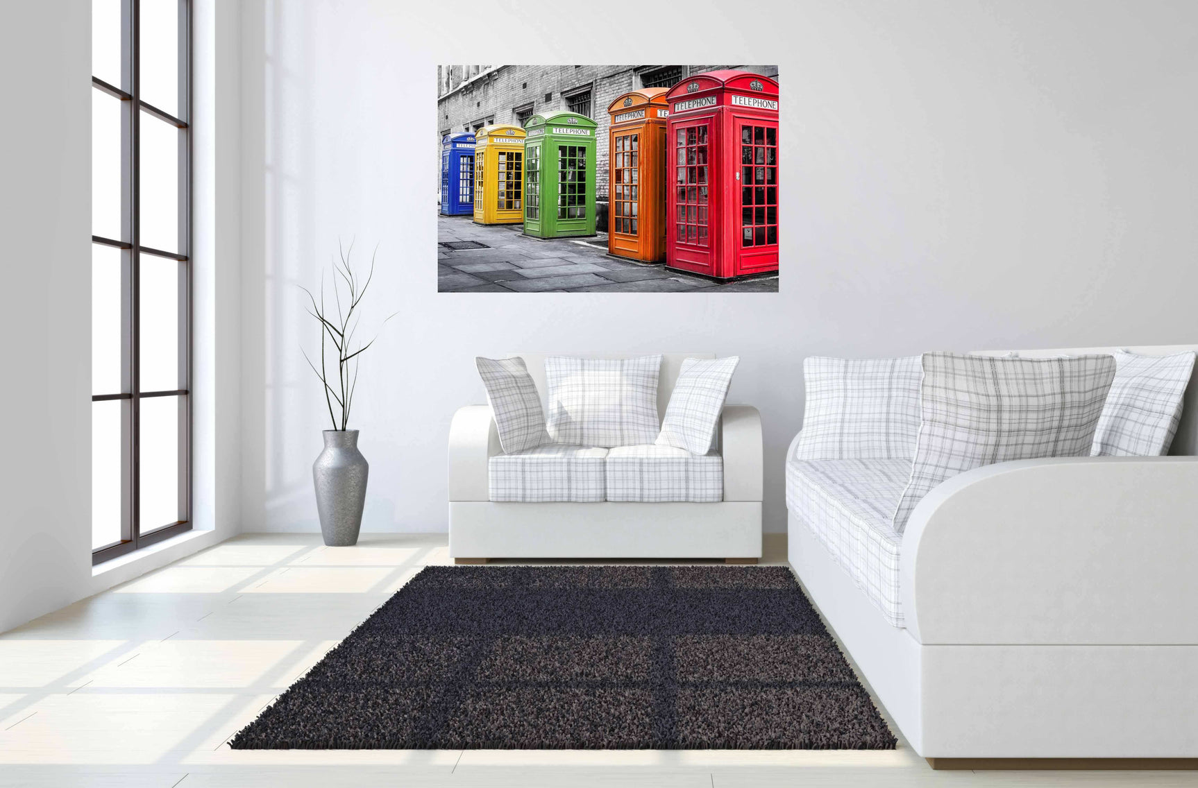 Floating IV Tempered Glass w / Foil Wall Art - Ornate Home