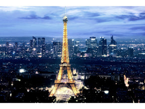 Floating Tempered Glass with Foil Wall Art Eiffel Tower - Ornate Home