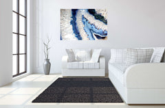 Floating V Tempered Glass w / Foil Wall Art - Ornate Home