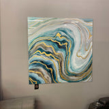 Floating VI Tempered Glass w / Foil Wall Art - Ornate Home