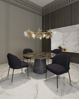 Flor Dining Chair in Black (set of 2) - Ornate Home