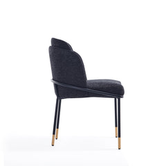 Flor Dining Chair in Black (set of 2) - Ornate Home