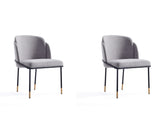Flor Dining Chair in Gray (set of 2) - Ornate Home