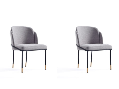 Flor Dining Chair in Gray (set of 2) - Ornate Home