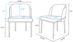Flor Dining Chair in Gray (set of 2) - Ornate Home