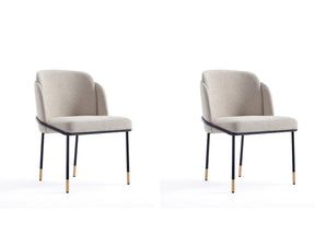 Flor Dining Chair (set of 2) in Wheat - Ornate Home