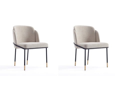 Flor Dining Chair (set of 2) in Wheat - Ornate Home
