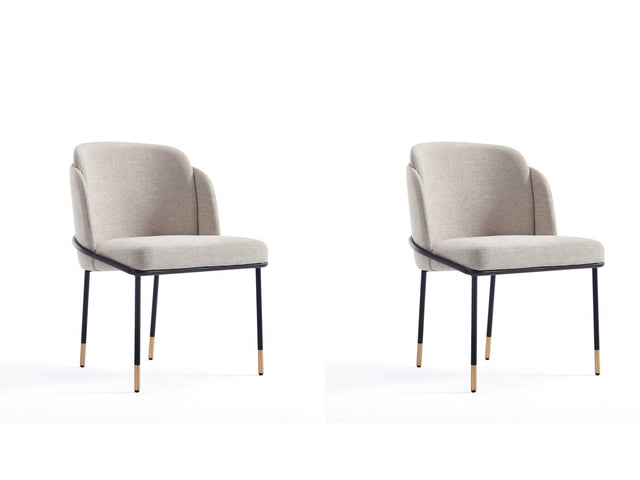 Flor Dining Chair (set of 2) in Wheat - Ornate Home
