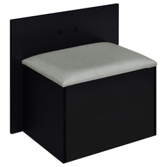 Flora Black High Gloss 2-drawer Vanity Set with LED Mirror - Ornate Home