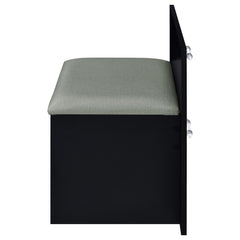 Flora Black High Gloss 2-drawer Vanity Set with LED Mirror - Ornate Home