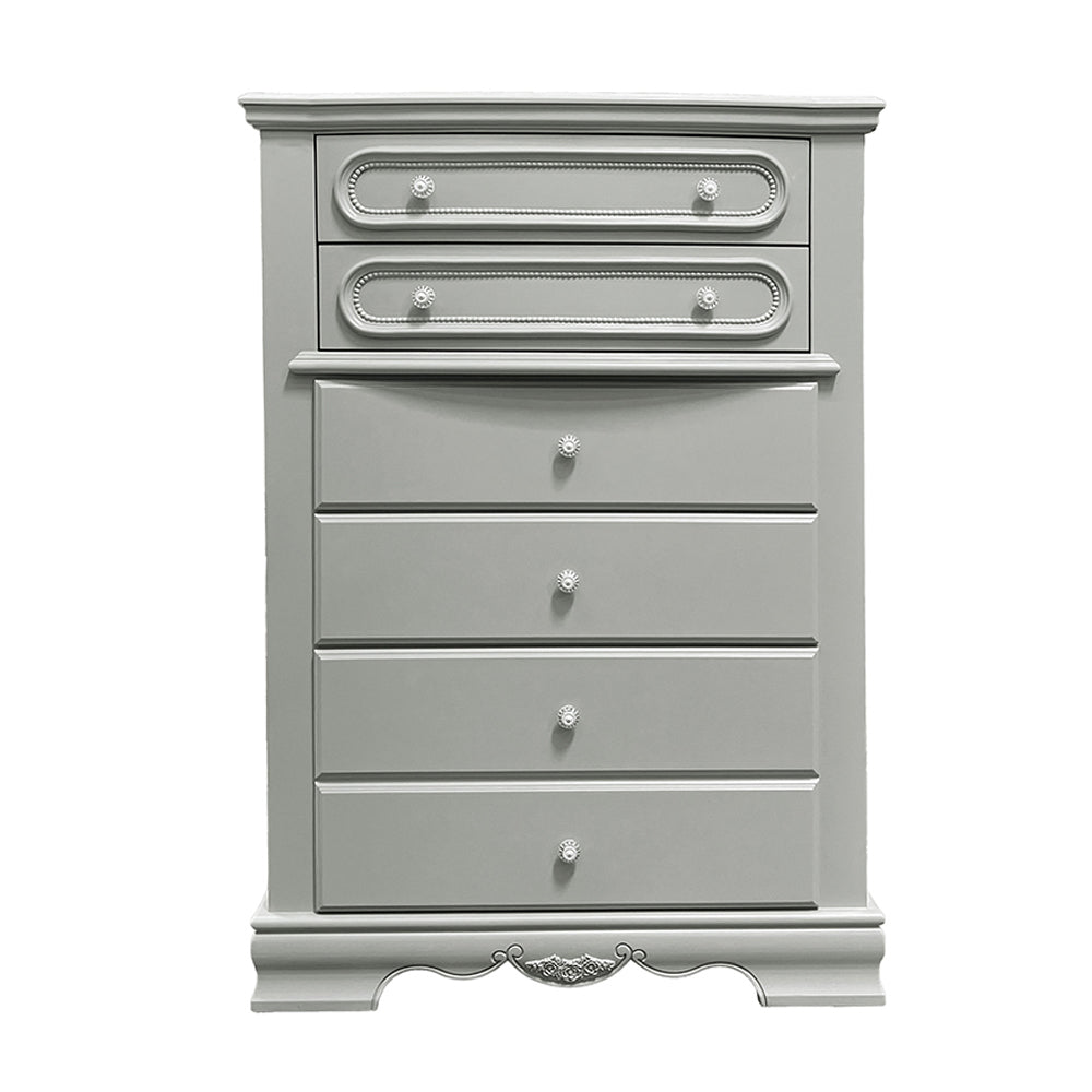 Flora Gray Chest - Ornate Home