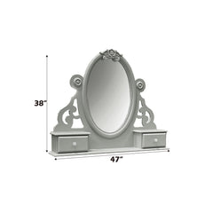 Flora Gray Mirror W/Jewlery - Ornate Home