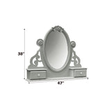 Flora Gray Mirror W/Jewlery - Ornate Home