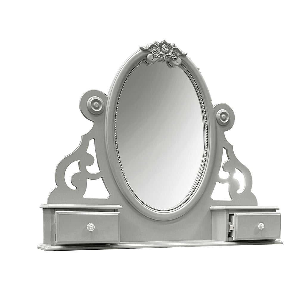 Flora Gray Mirror W/Jewlery - Ornate Home