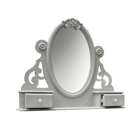 Flora Gray Mirror W/Jewlery - Ornate Home