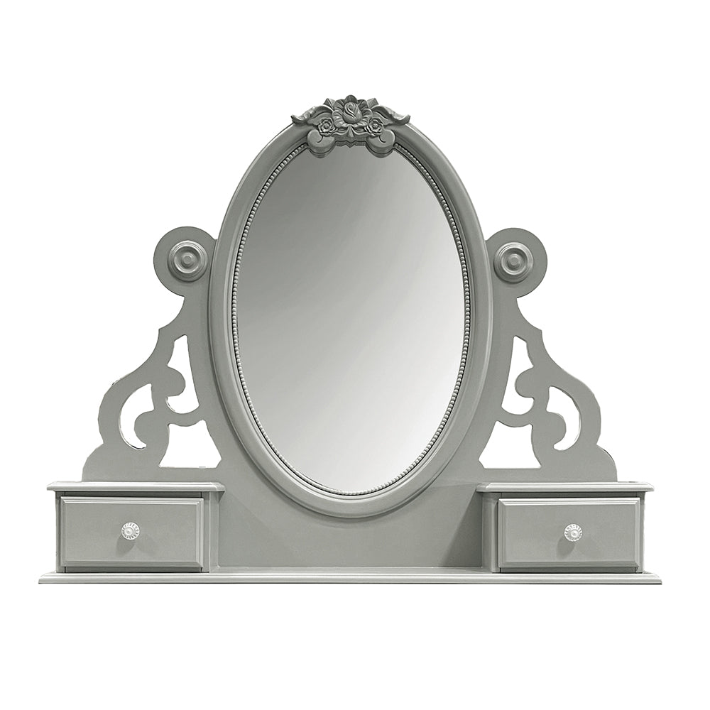 Flora Gray Mirror W/Jewlery - Ornate Home