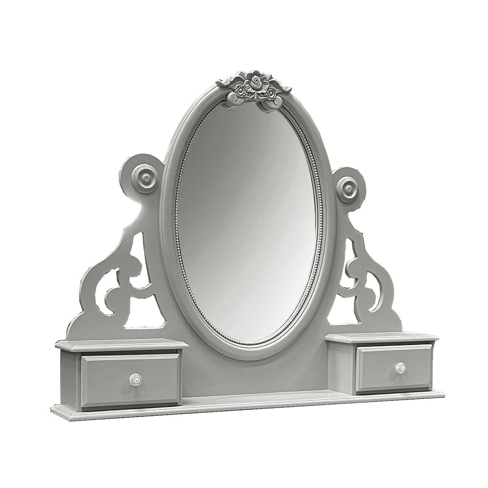 Flora Gray Mirror W/Jewlery - Ornate Home
