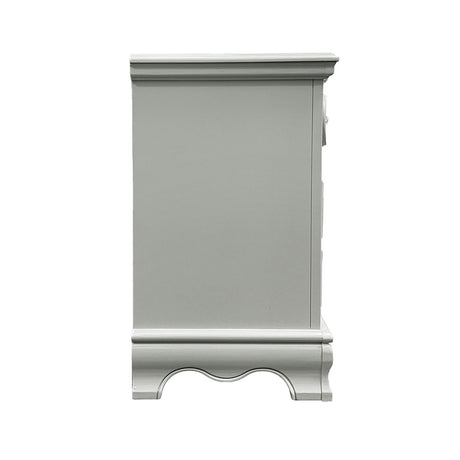 Flora Gray Nightstand - Ornate Home