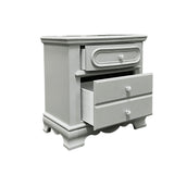 Flora Gray Nightstand - Ornate Home