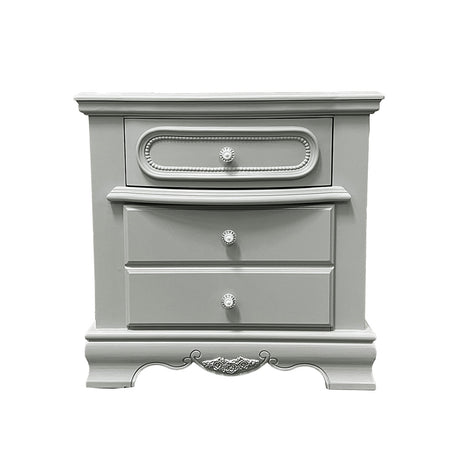 Flora Gray Nightstand - Ornate Home