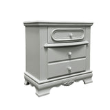 Flora Gray Nightstand - Ornate Home