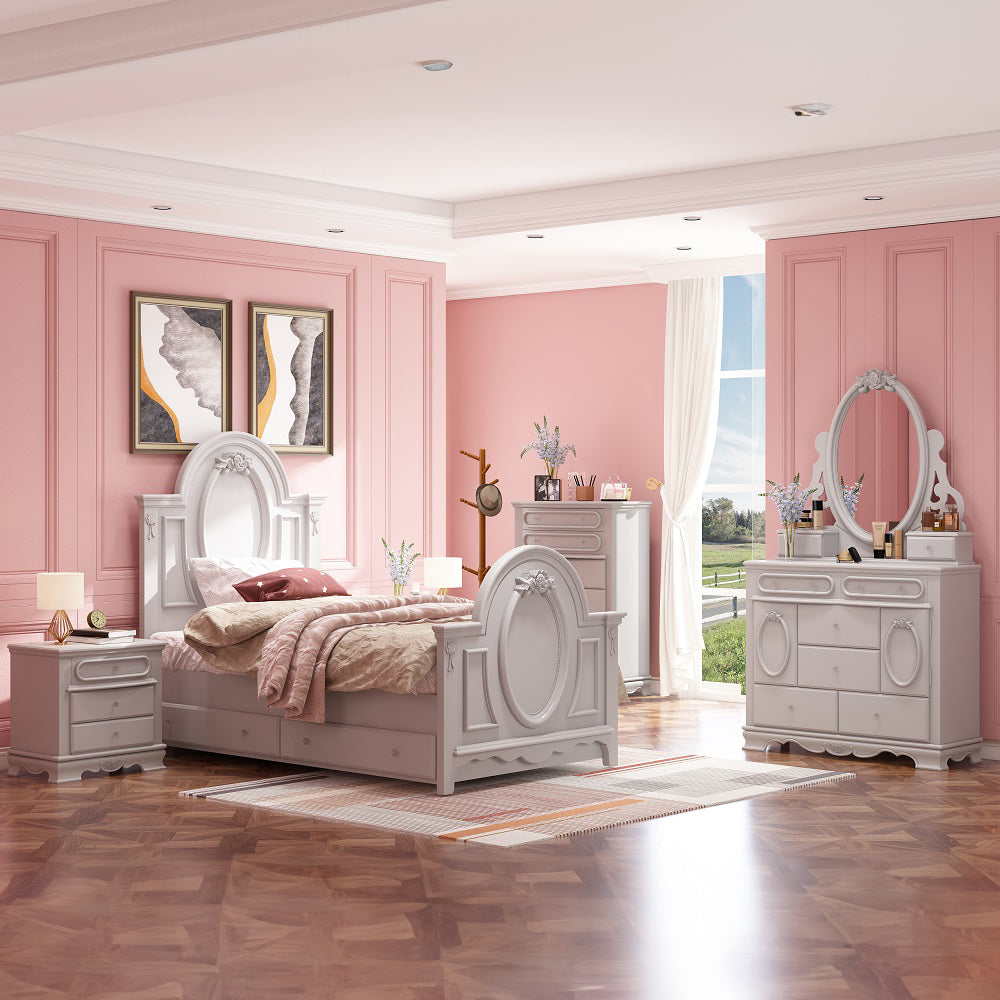 Flora Gray Trundle (Twin) - Ornate Home