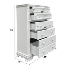 Flora White Chest - Ornate Home