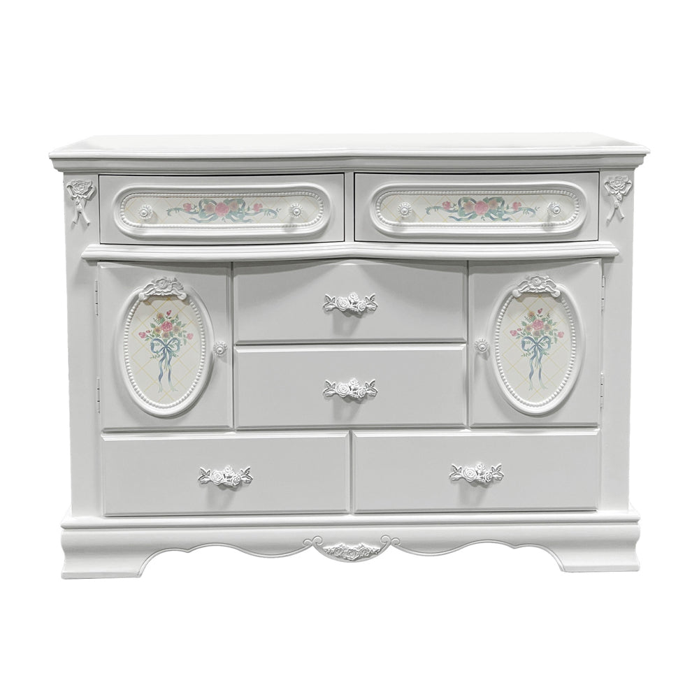 Flora White Dresser - Ornate Home